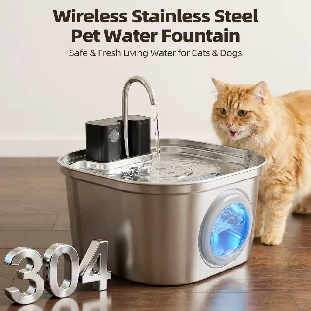OpenClaw Flow Pro: UV-Sterilized Smart Sensing 304 Stainless Water Fountain (3.2L)