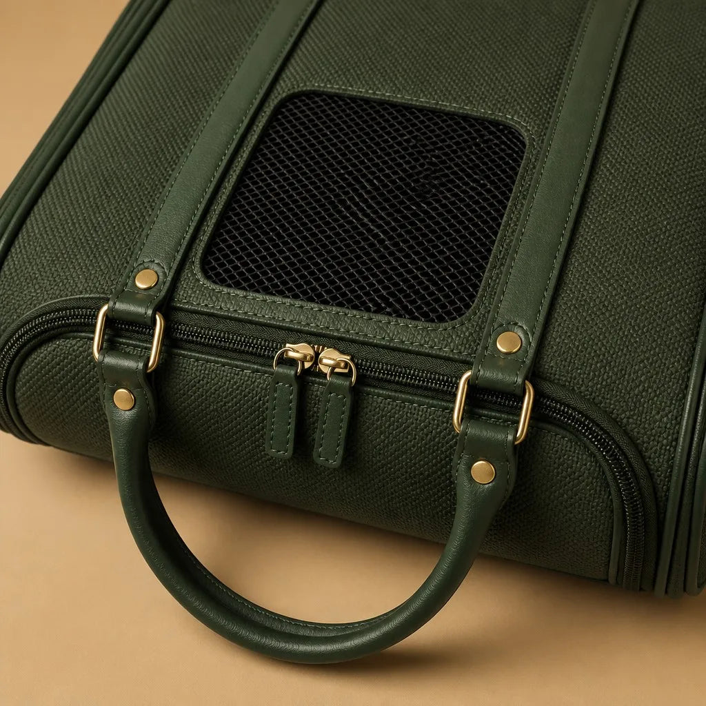 OpenClaw Eco-Travel pet carrier ventilation window and handle detail