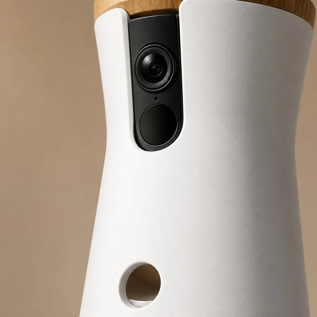 OpenClaw Watch 360 pet camera lens and treat-tossing opening macro