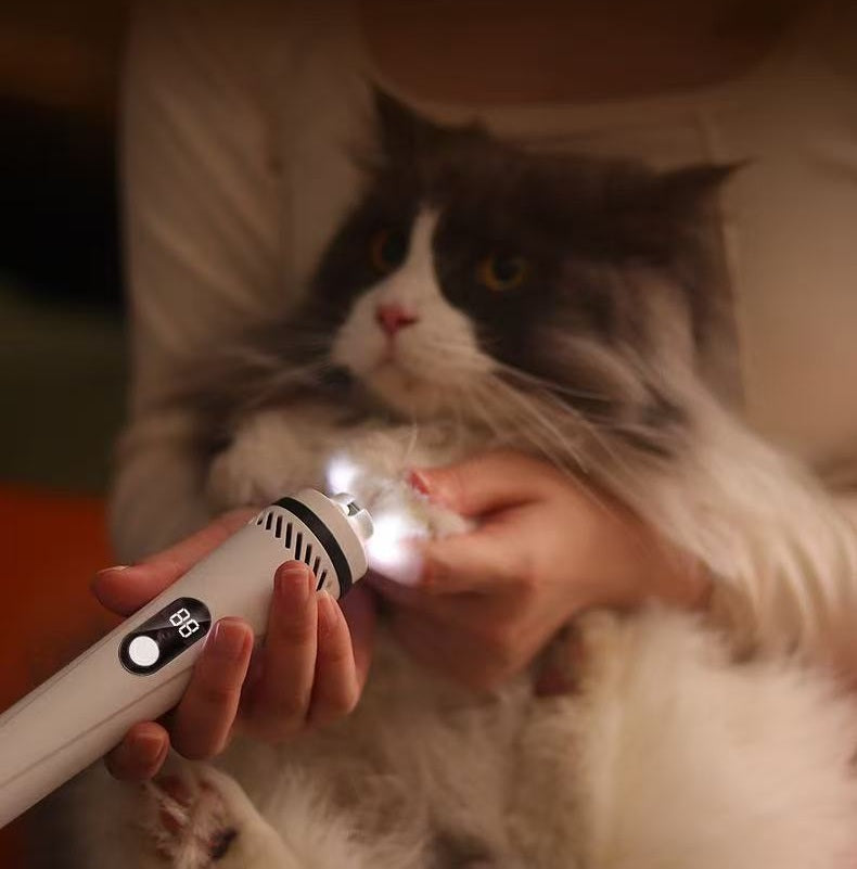 OpenClaw Soothe - Ultra-Quiet Professional Pet Nail Grinder with LED Light